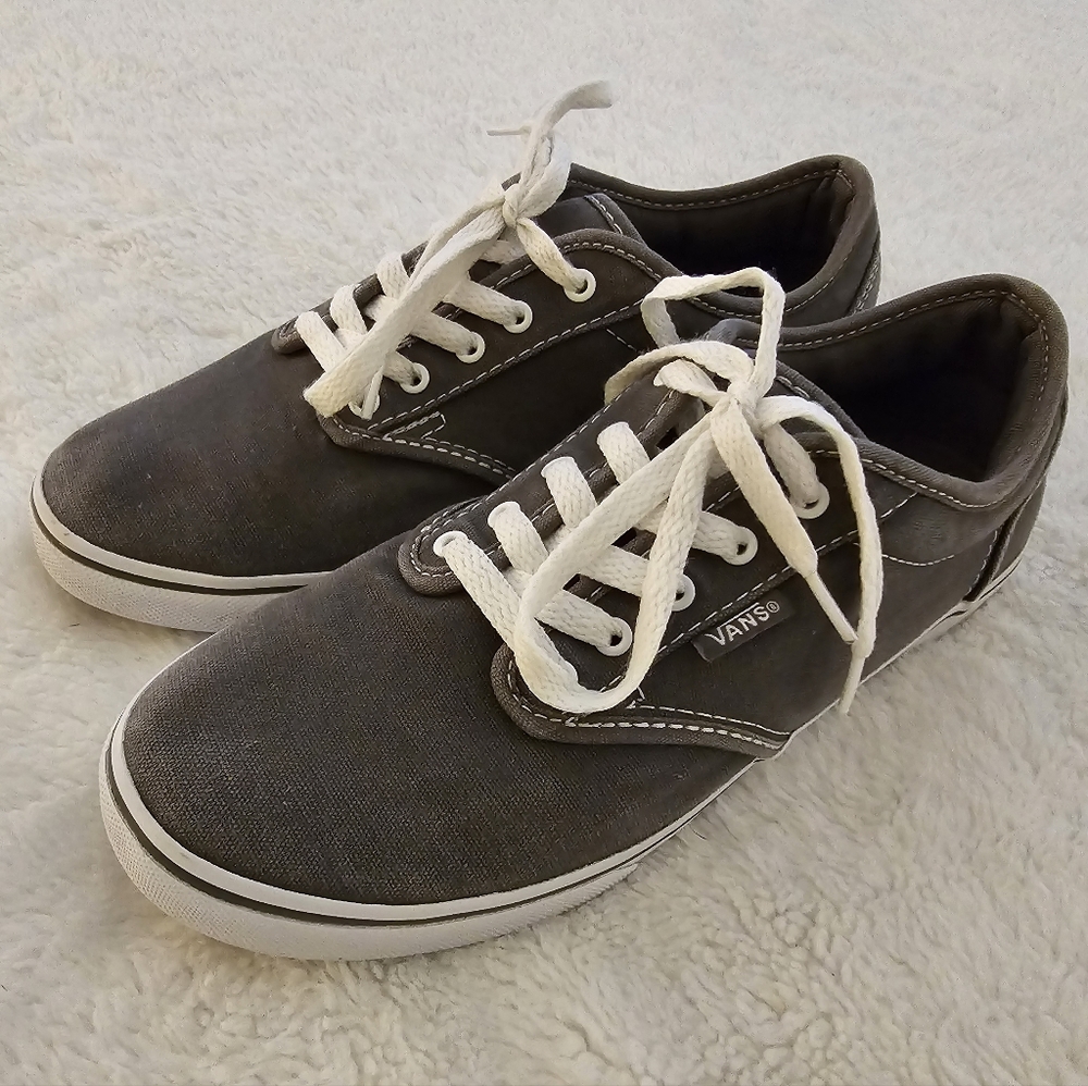 Great Condition: Vans Atwood Canvas Gray Sneakers Women 7.5